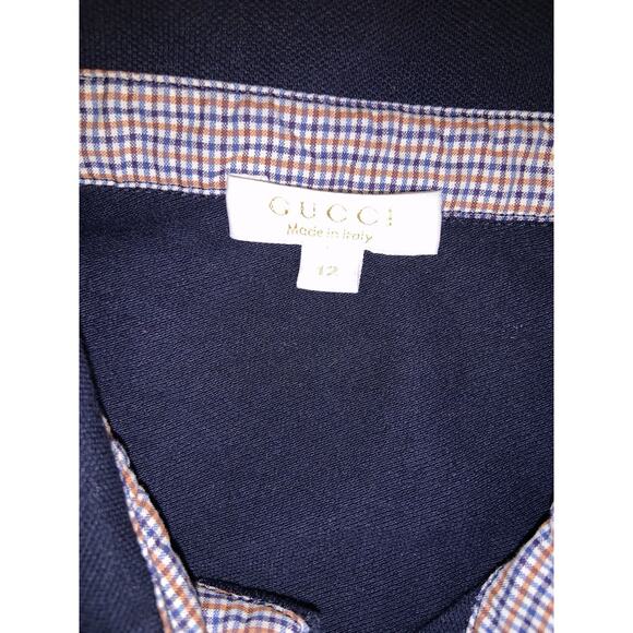 Gucci Kids Logo Blue Short Sleeve Shirt Boys Size 12 - Picture 6 of 8